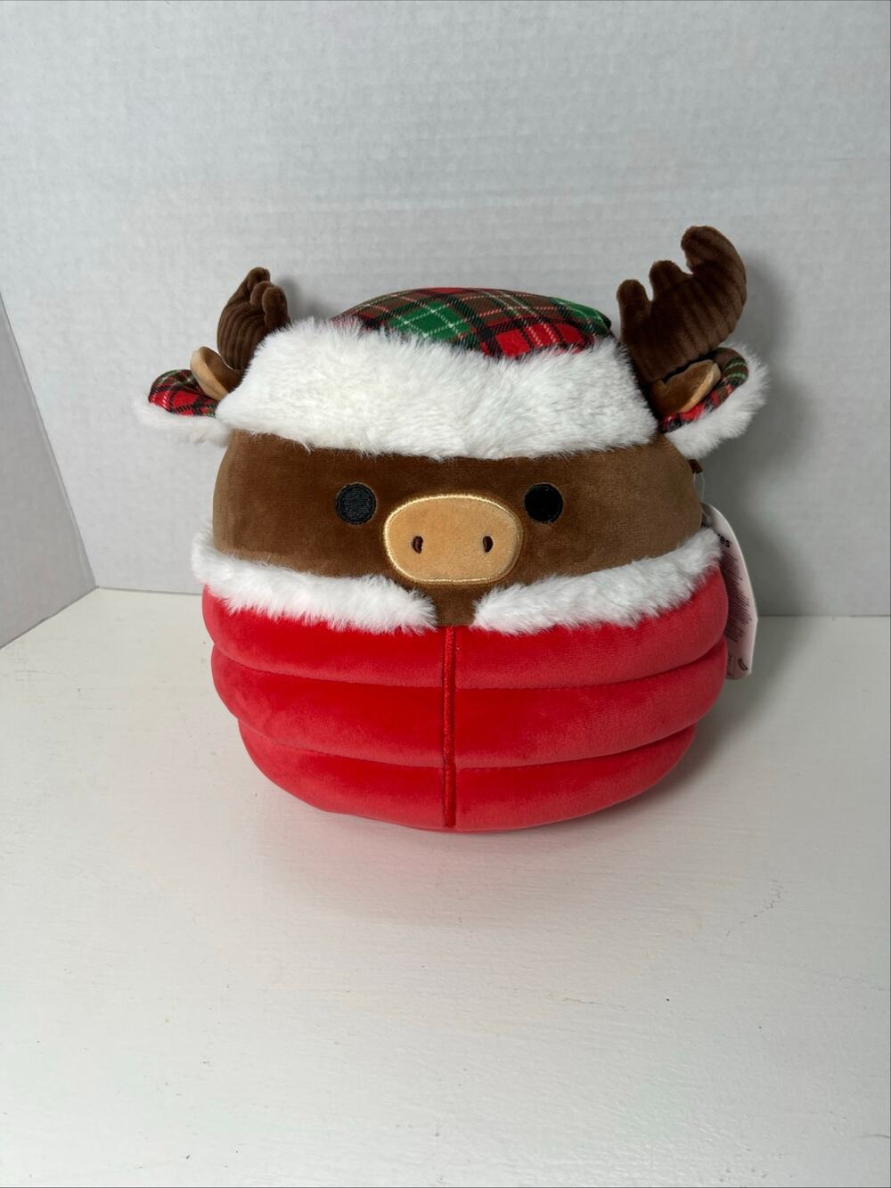 Squishmallow Maurice Moose NWT Jazwares Christmas red sweater